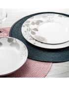Service en Porcelaine Gardena blanc/gris - 18 pièces