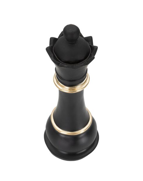 Decoración pequeña Regina negro/dorada - 25,5x9x9 cm