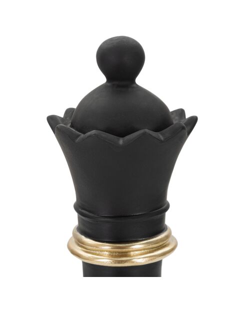 Decoración pequeña Regina negro/dorada - 25,5x9x9 cm