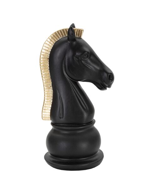 Decoración Cavallo pequeña negro/dorada - 19x10,5x8,5 cm