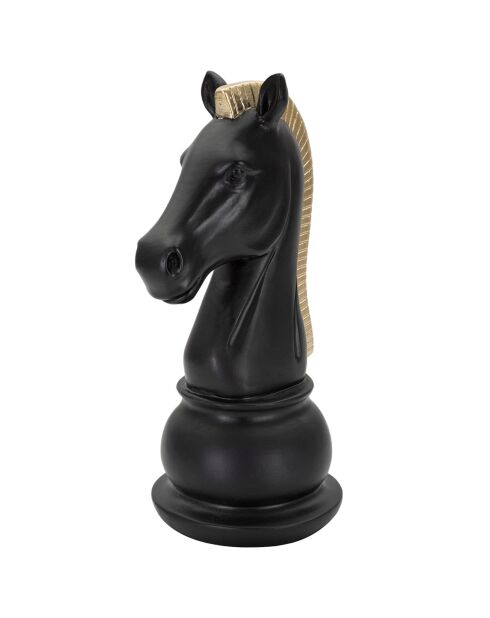 Petite décoration Cavallo noir/doré - 19x10.5x8.5 cm