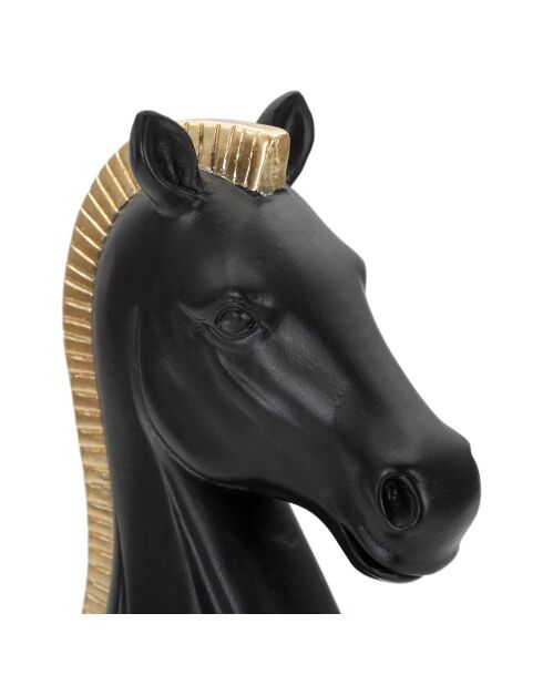 Petite décoration Cavallo noir/doré - 19x10.5x8.5 cm