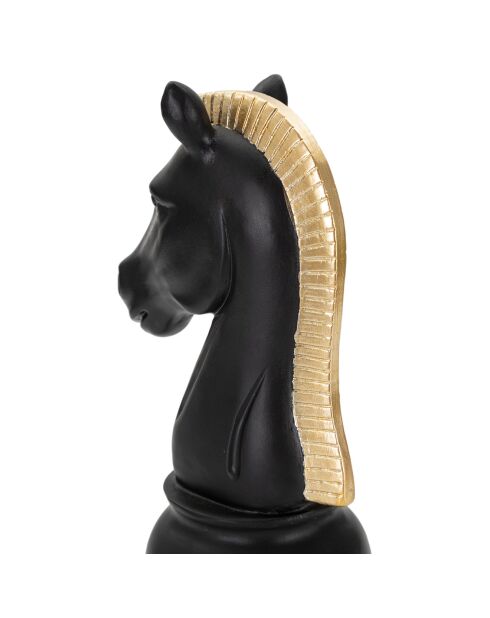 Decoración Cavallo pequeña negro/dorada - 19x10,5x8,5 cm