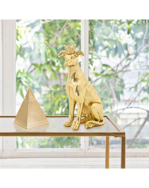 Decoración pequeña en bastón dorado - 33x20x12,5 cm