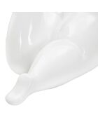 Statue décorative Femme Yoga Relax blanche - 16x32x16 cm