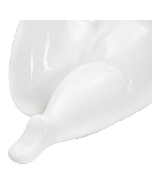 Statue décorative Femme Yoga Relax blanche - 16x32x16 cm