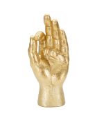 Statue décorative Ok dorée - 22.5x10x7 cm
