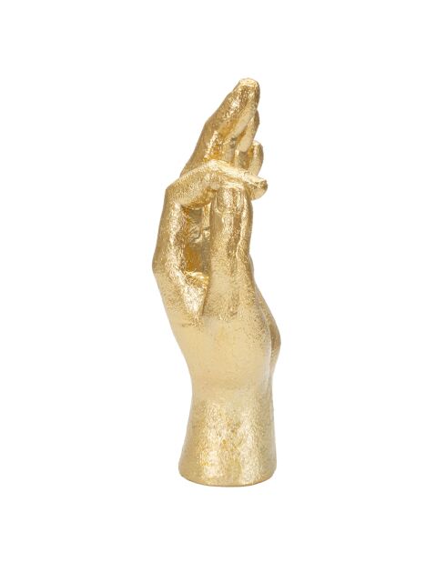 Statue décorative Ok dorée - 22.5x10x7 cm