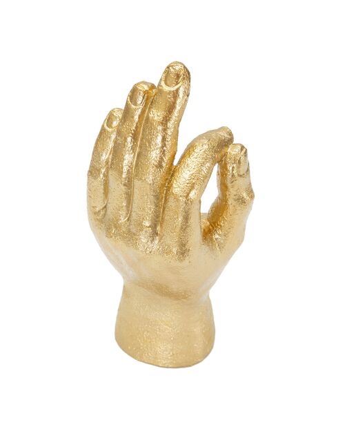 Statue décorative Ok dorée - 22.5x10x7 cm