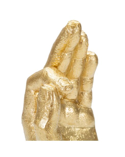 Statue décorative Ok dorée - 22.5x10x7 cm