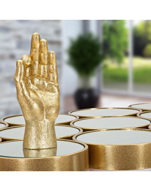 Estatua decorativa de roble dorado - 22,5 x 10 x 7 cm