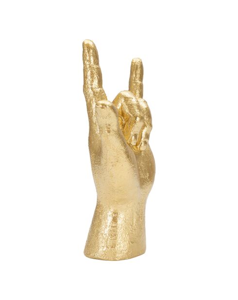 Estatua decorativa dorada Yeah - 23x14,5x7 cm