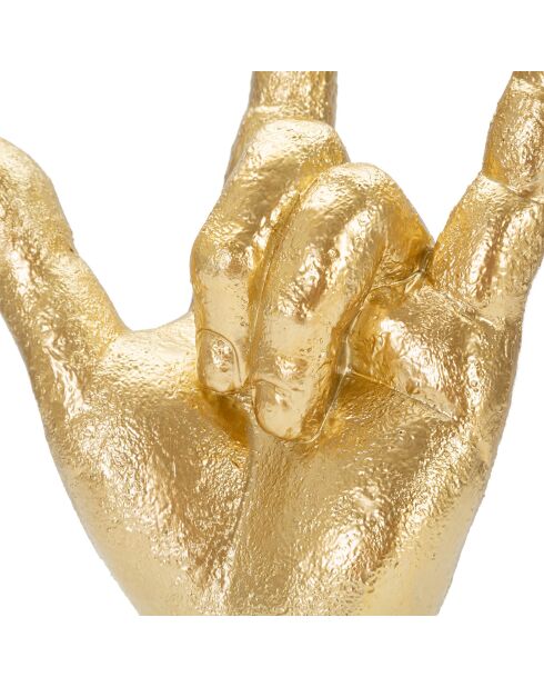 Estatua decorativa dorada Yeah - 23x14,5x7 cm