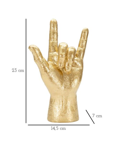 Ja, dekorative Statue aus Gold, 23 x 14,5 x 7 cm