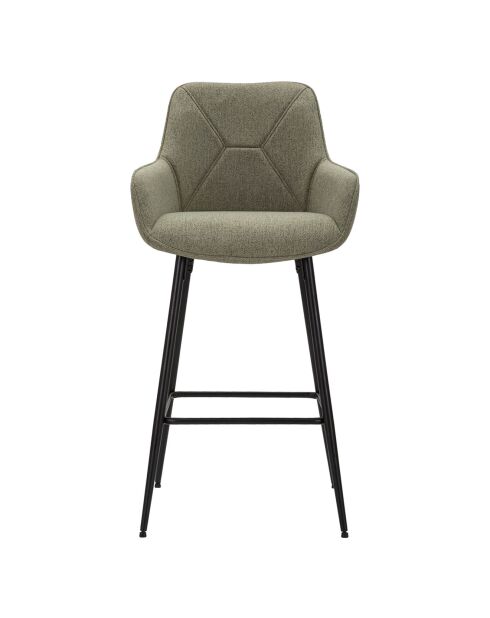 2 Tabourets de bar gris/noir - 109x55x55 cm