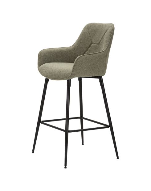 2 Tabourets de bar gris/noir - 109x55x55 cm