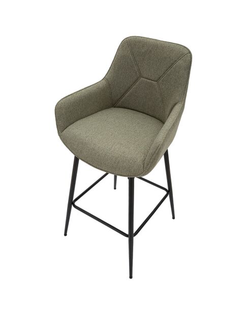 2 Tabourets de bar gris/noir - 109x55x55 cm