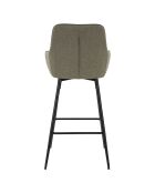 2 Tabourets de bar gris/noir - 109x55x55 cm