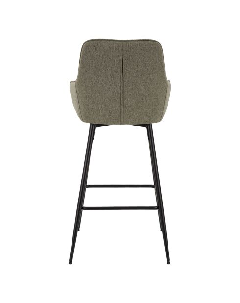 2 Tabourets de bar gris/noir - 109x55x55 cm