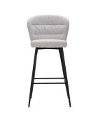 2 Tabourets de bar Losanna gris/noir - 108x52x59 cm