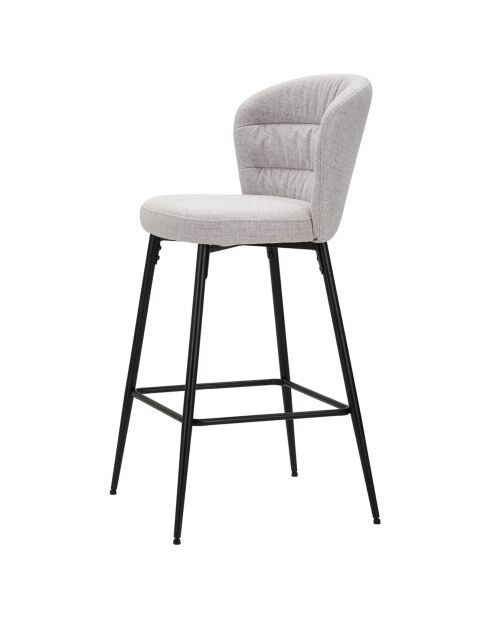 2 Tabourets de bar Losanna gris/noir - 108x52x59 cm