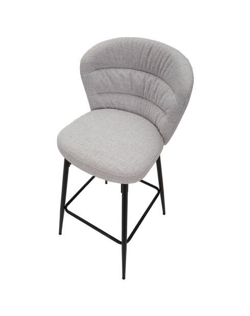 2 Tabourets de bar Losanna gris/noir - 108x52x59 cm