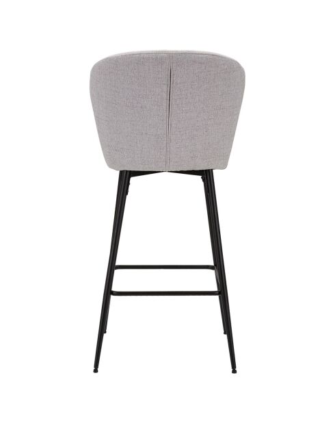 2 Tabourets de bar Losanna gris/noir - 108x52x59 cm