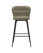 2 Tabourets de bar Losanna vert/noir - 108x52x59 cm