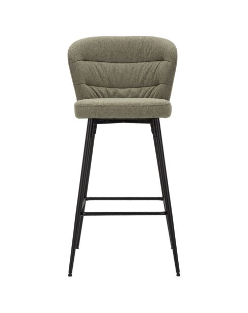 2 Tabourets de bar Losanna vert/noir - 108x52x59 cm