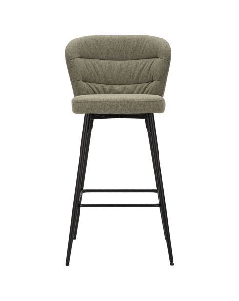 2 Tabourets de bar Losanna vert/noir - 108x52x59 cm