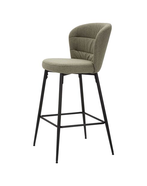 2 Tabourets de bar Losanna vert/noir - 108x52x59 cm