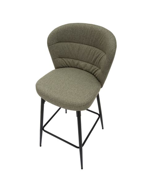 2 Tabourets de bar Losanna vert/noir - 108x52x59 cm