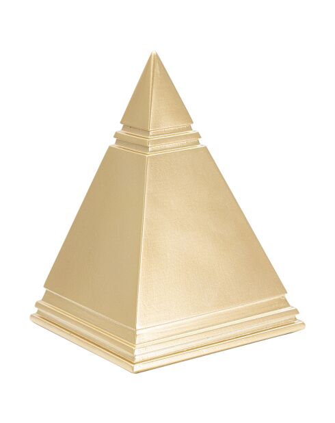 Sculpture Pyramide dorée - 15.5x11.5x11.5 cm