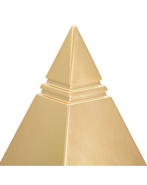 Gouden piramidesculptuur - 15,5x11,5x11,5 cm