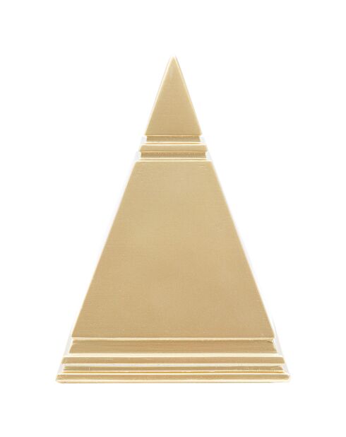 Gouden piramidesculptuur - 15,5x11,5x11,5 cm