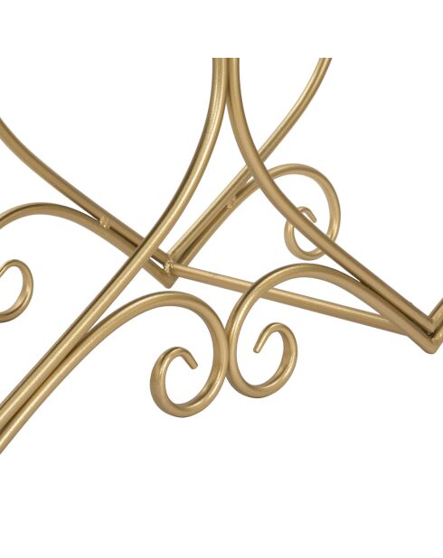 Wit/gouden hartbank - 51,5x105x37,5 cm