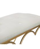Banc Coeur blanc/doré - 51.5x105x37.5 cm