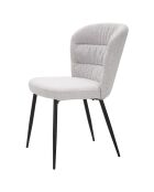 2 Chaises Losanna gris/noir - 85x58x60.5 cm