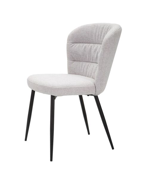 2 Chaises Losanna gris/noir - 85x58x60.5 cm