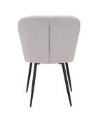 2 Chaises Losanna gris/noir - 85x58x60.5 cm