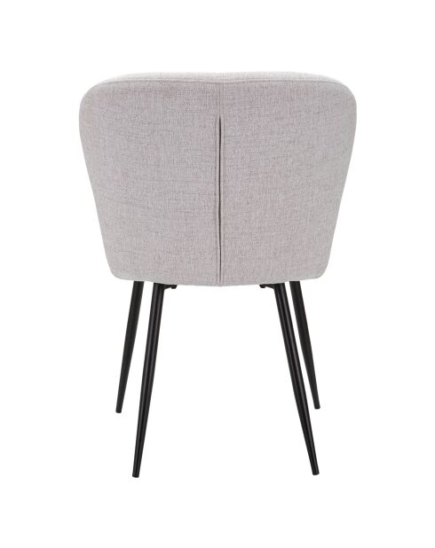 2 Chaises Losanna gris/noir - 85x58x60.5 cm