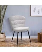 2 Chaises Losanna gris/noir - 85x58x60.5 cm