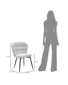 2 Chaises Losanna gris/noir - 85x58x60.5 cm