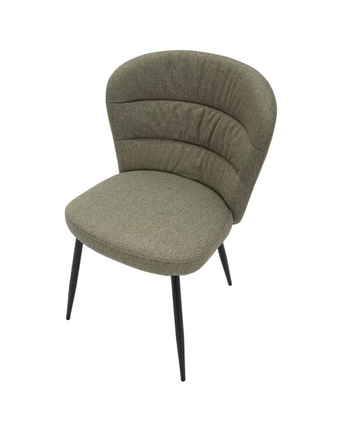 2 Chaises Losanna vert/noir - 85x58x60.5 cm