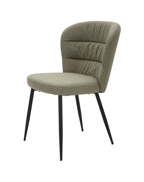 2 Chaises Losanna vert/noir - 85x58x60.5 cm
