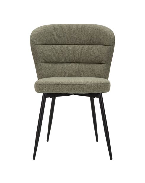 2 Chaises Losanna vert/noir - 85x58x60.5 cm