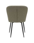 2 Chaises Losanna vert/noir - 85x58x60.5 cm