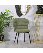 2 Chaises Losanna vert/noir - 85x58x60.5 cm