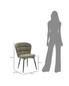 2 Chaises Losanna vert/noir - 85x58x60.5 cm