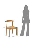 2 Chaises Japan marron - 70x54x54 cm